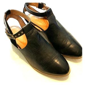 Mi Piaci Leather Suede Strappy Ankle Boots